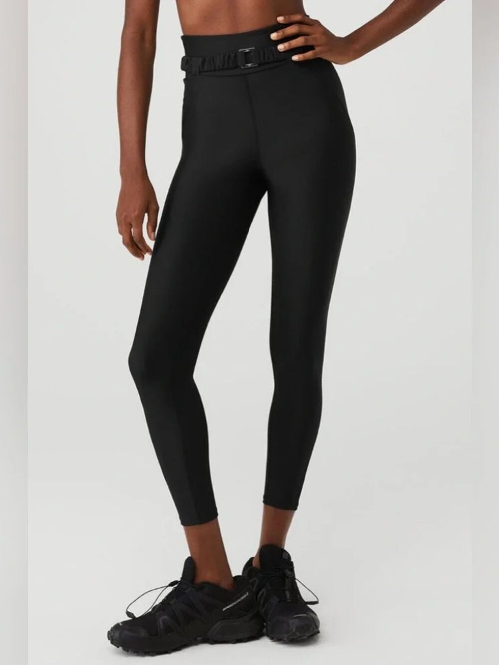 ALO Yoga Charmer High-Rise Leggings with Buckle Waistband